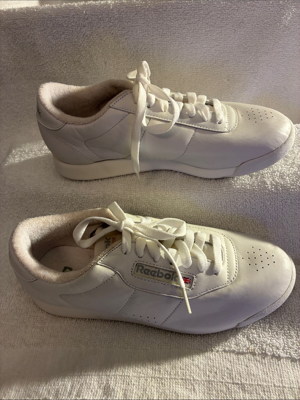 Reebok Princess #1475 White Leather Low-Top Sneakers Vintage 1980